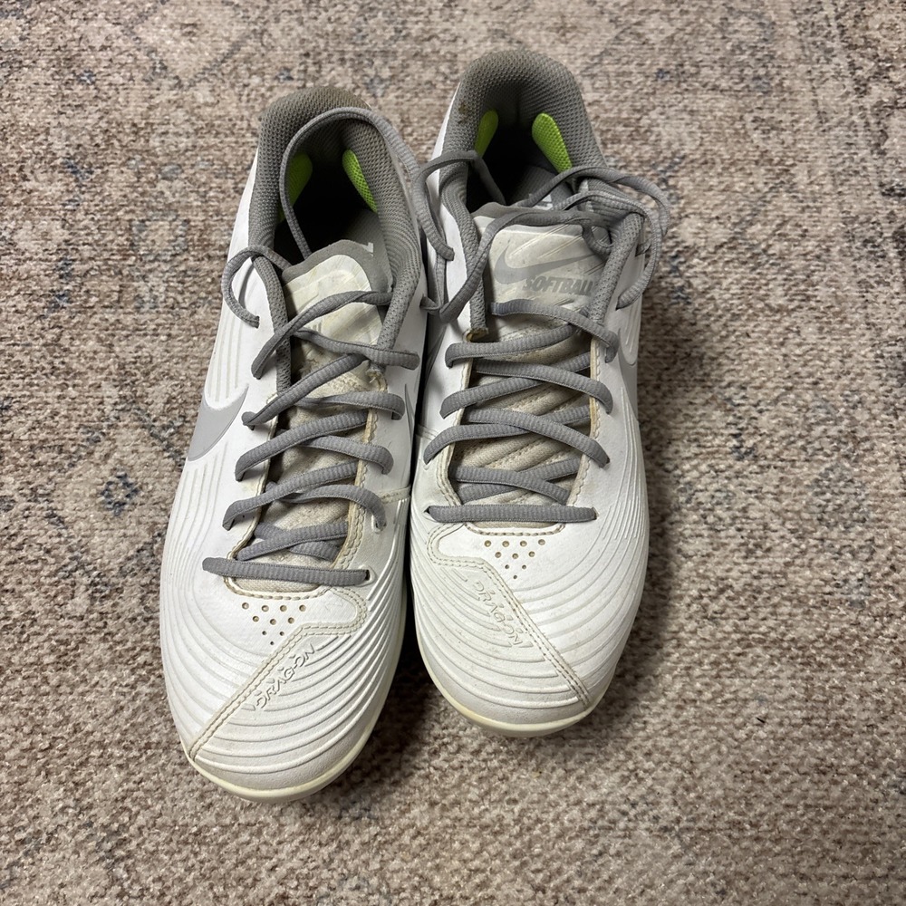 Nike Lunarlon Cleats 8.5 White Gray